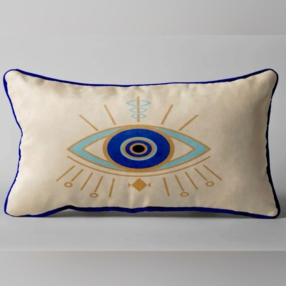 Other - HP! X 2 ✨ Neutral Evil Eye Throw Pillow Cover - 12 x20 inches